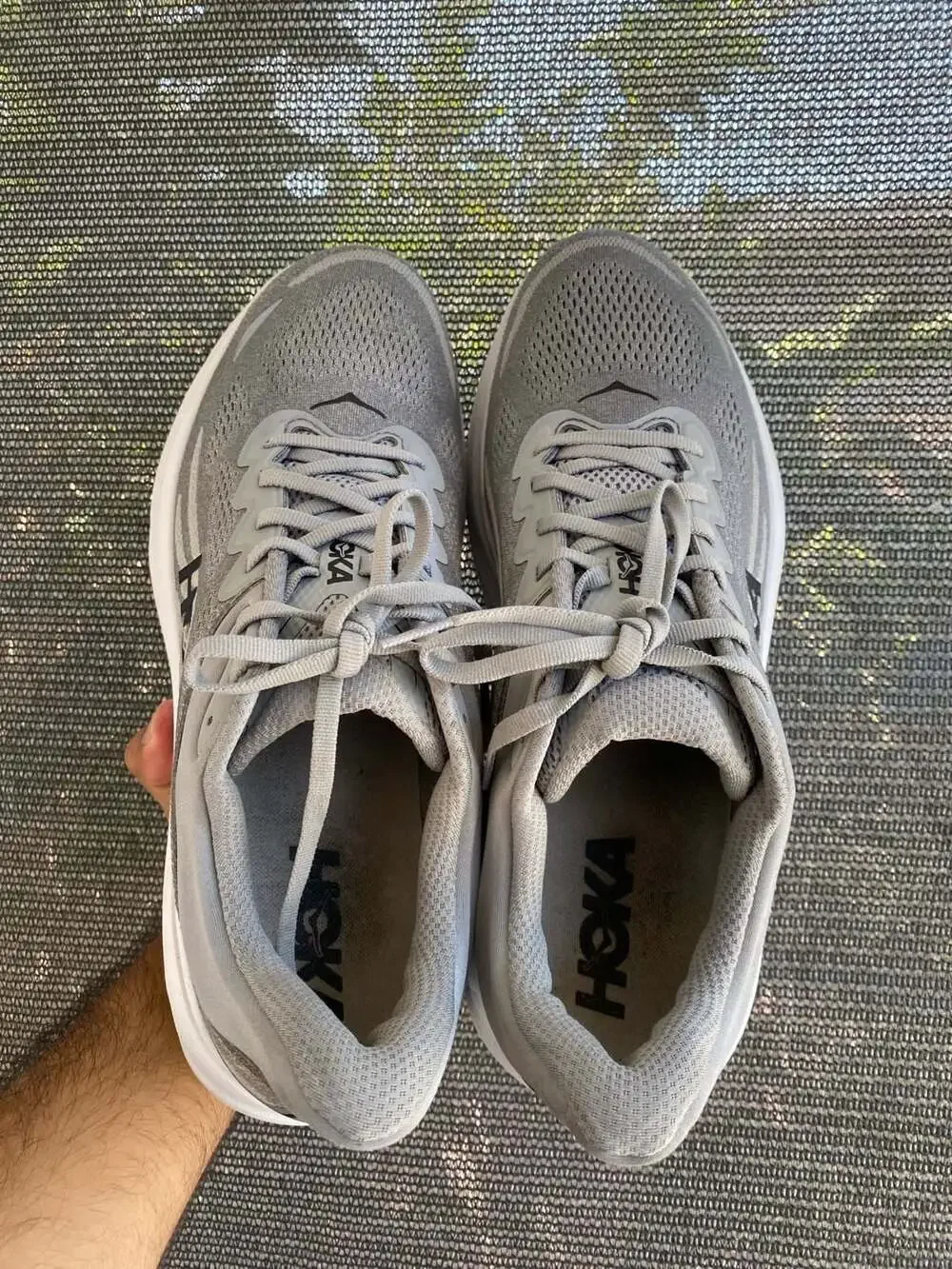 HOKA Bondi 9 Men's Athletic Running Shoes in Galactic Grey/Stellar Grey